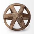 thumbnail image 4 of Pemberly Row Modern Farmhouse Brown Finish Wood Decorative Orb, 4 of 8