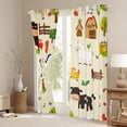 thumbnail image 3 of Homewish Western Rustic Farmhouse Blackout Curtains Set of 2 (52x84 Each),Cartoon Horse Chicken Window Curtains,Cute Daisy Flower Curtains and Drapes For Girls Teens,Super Cozy Room Decor, 3 of 6