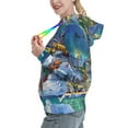 thumbnail image 2 of Fotbe Christmas Tree Pattern Womens Long Sleeve Hoodie, Pullover Hooded Sweatshirt, Kangaroo Pocket Hoodie with Eye-catching Drawstrings-Small, 2 of 7