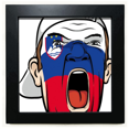thumbnail image 1 of Slovenia Flag Makeup Head Screang Cap Black Square Frame Picture Wall Tabletop, 1 of 3