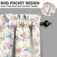 thumbnail image 5 of Floral Vintage Curtains 24" - 3 Panel Boho Farmhouse Set with Rustic Wildflowers, Country Rod Pocket Window Treatment, 5 of 6
