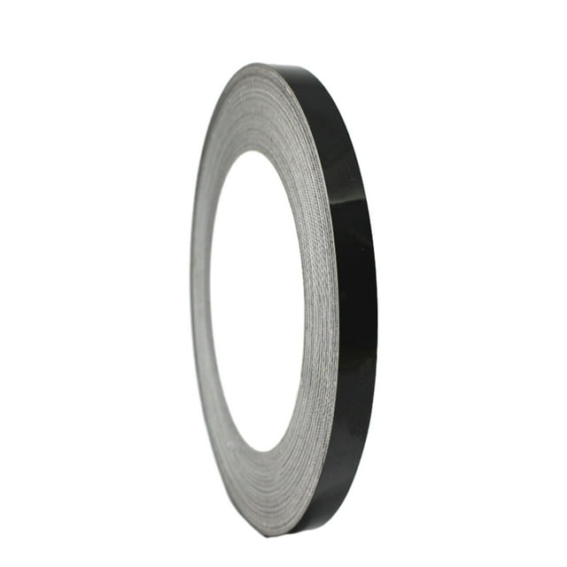 Bearachild Cinta de suelo de baldosas de PVC para espacios de baldosas cerámicas y decoración del hogar Cinta impermeable para espacios de Decoración del hogar negro brillante 1.5 cm * 50m
