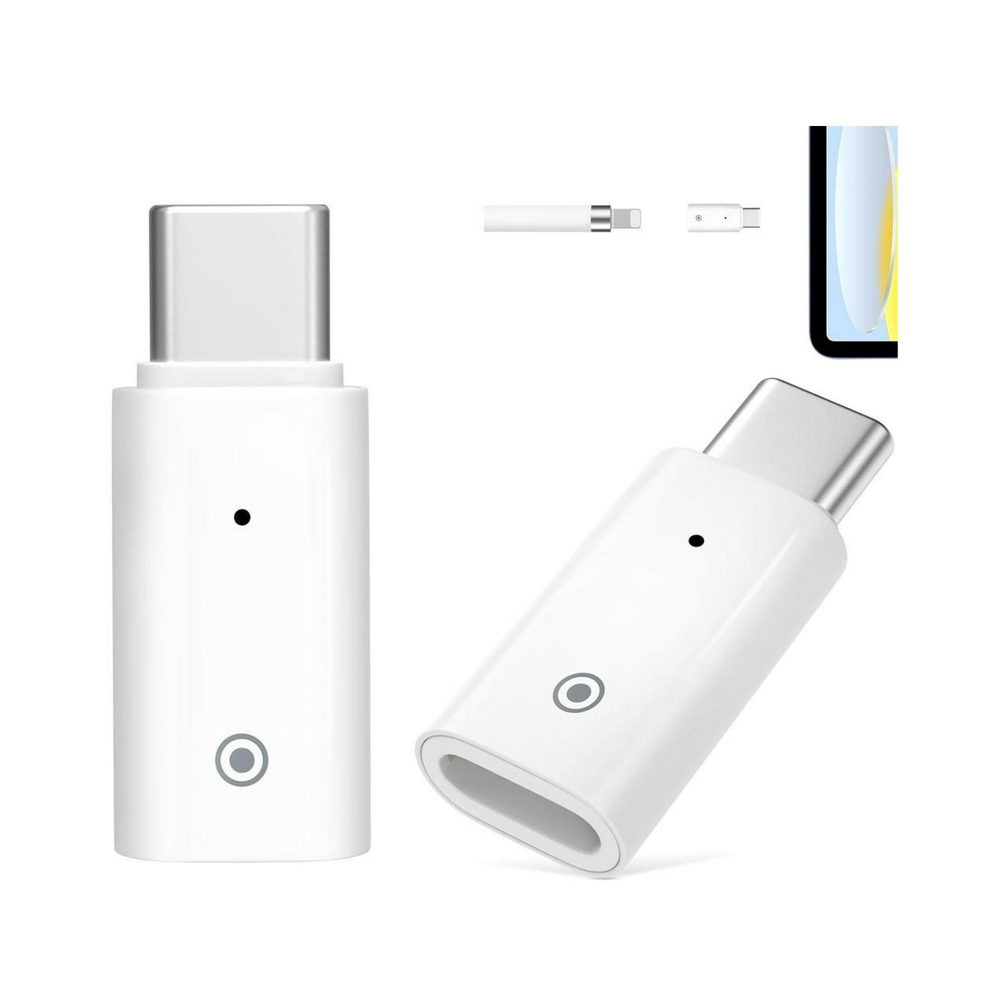 Pack USB-C Charging Adapter Compatible with Apple Pencil 1st
