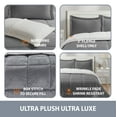thumbnail image 2 of Swift Home 3PC Reversible Winter Plush Sherpa Faux Micromink Comforter Set, Pewter, Queen, 2 of 6