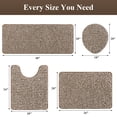 thumbnail image 7 of Ileading Bathroom Rugs Sets 4 Piece, Non Slip Washable Bath Rug, Absorbent Shaggy Bath Mats for Bathroom Floor, Tub, Shower, Brown, 7 of 7