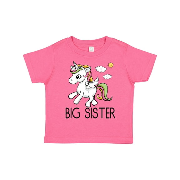Inktastic Big Sister Unicorn Girls Toddler T-Shirt