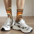 thumbnail image 6 of Xecao Colorful Swirl Pattern Sport Socks for Women and Men Crew Socks Sporty Calf Socks Casual Socks, 6 of 6