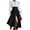 Black, variant on Women's High Waist Long Denim Skirt Button Down Swing A-Line Jean Maxi Skirt with Pockets