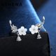 thumbnail image 4 of ATHENA Joyería Original Stud Mujeres Pendientes Moissanite Pearl 925 Diamante Plata M017, 4 of 4