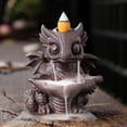 thumbnail image 5 of 1pc Purple Clay Dragon Backflow Incense Burner, Waterfall Home Decor (Without Incense), 5 of 7