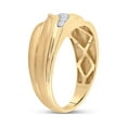 thumbnail image 4 of 10kt Yellow Gold Mens Round Diamond Wedding Band Ring 1/3 Cttw, 4 of 4