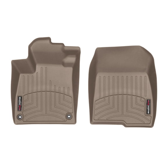 WeatherTech Custom Fit FloorLiners compatible with Honda Accord Hybrid, Accord - 1st Row (Driver & Passenger), Tan