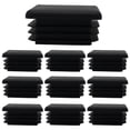 thumbnail image 1 of Db Square Plastic Plug Tubing Post End Cap Chair Glide 10pcs Black Plastic Square Plugs, 1 of 3