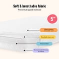 thumbnail image 5 of Dream On Me Baby Swan 5-Inch White Foam Crib and Toddler Mattress, JPMA Certified, 5 of 8
