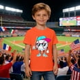 thumbnail image 1 of Chandails pour Filles Col Rond Manches Courtes Chandails Garçons T-Shirts Décontractés pour Enfants Vêtements Filles 10-11 Ans, 1 of 3