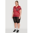 thumbnail image 4 of Womens Plus Size Striped New York Print Jersey Mesh Tee, 4 of 5