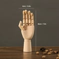 thumbnail image 3 of Wooden Hand Model, Lifelike Details and Texture Hand Art Mannequin Figure Non Slip Fabric Wooden Artists Hand Tool for Sample Display and Home Decoration, 3 of 7