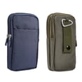 thumbnail image 2 of TOYAN Nylon cell phone bag, belt hanging waist bag, double-layer zipper bag, middle-aged father, old man, easy to work manually, 2 of 5