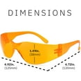 Gamma Ray Full Lens Magnification Reading Safety Glasses Readers