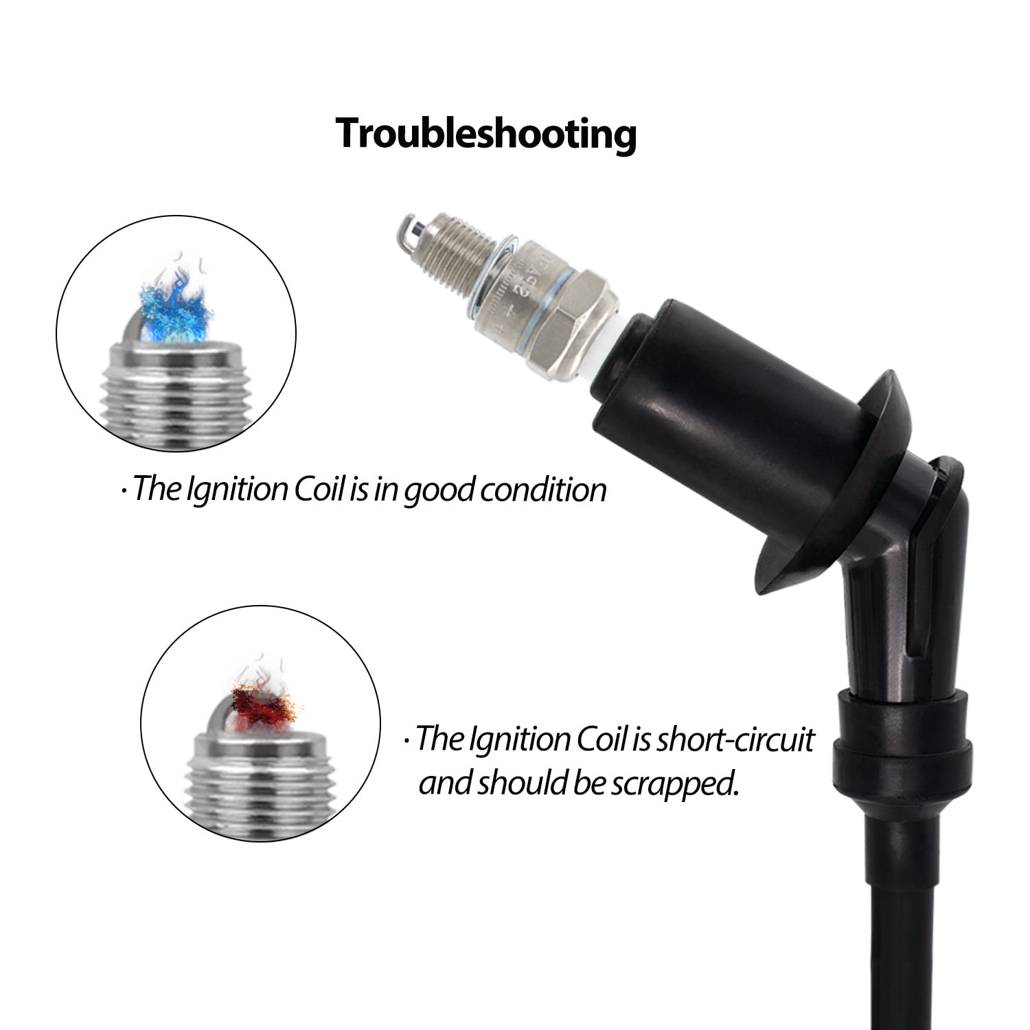 Ignition Coil Spark Plug For Honda XR50 XR70 XR80 XR100 CRF50 CRF70 CRF80 CRF100 
