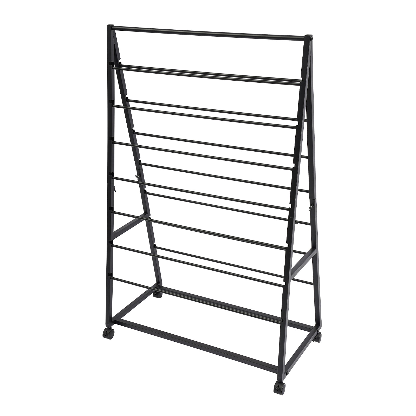 Ribbon Display Organizer with Wheels, Ribbon Holder Organizer Rack, Ribbon Storage Organizer Black 31.5*15.7*49.2in