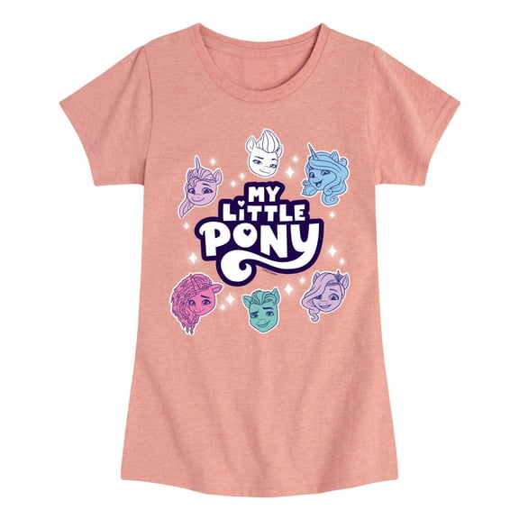 My Little Pony - New Gen Logo Heads - Girls Fitted Short Sleeve Tee