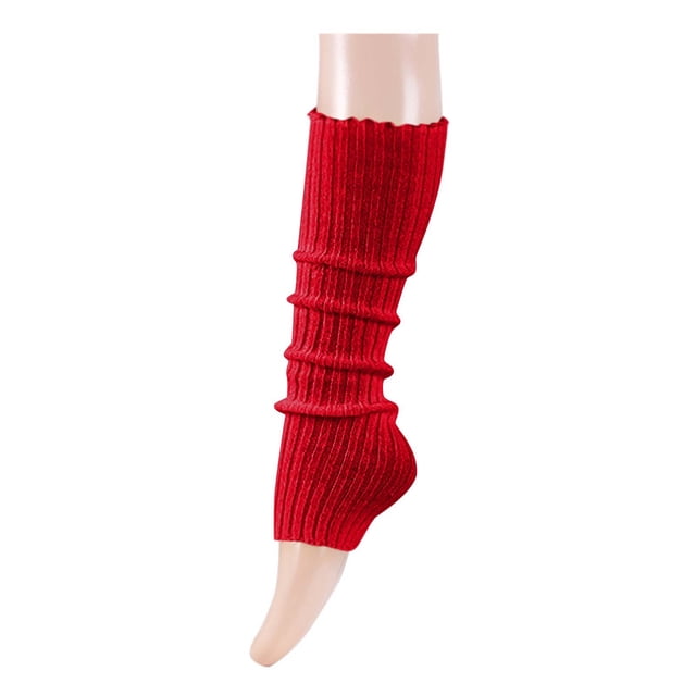 LSLJS Jambières pour Femmes, Manches de Chaussettes en Tricot de Laine Plissées en Dentelle Unie de Longueur Moyenne pour Femmes
