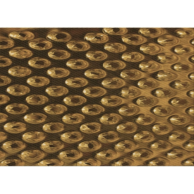 Ahgly Tapis Rectangulaire Lavable en Machine Intérieur Transitionnel Marron, 2 Pieds x 3 Pieds