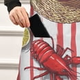 thumbnail image 5 of Yayeee Chief Kitchen Apron with Pockets for Cooking Water Resistant Unisex Adjustable Neck Strap, Red Lobster, 5 of 7