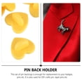 thumbnail image 3 of HORIALENCE 100Pcs Yellow Pin Back Holders Heart Shaped Pin Caps Lightweight Portable for Decoration, 3 of 4