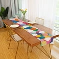 thumbnail image 2 of Yayeee Table Runner 70 inches Long Home Kitchen Dinning Party Decoration, Dark Colorful Circles, 2 of 7