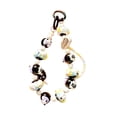 thumbnail image 1 of Llavero de cuentas, regalo decorativo para fiesta, cuentas con dijes, decoración para mochilas de mujer Negro, 1 of 9