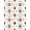 Beige Terracotta Navy, Pattern 9, variant on ODIKA 8'x10' Washable Area Rug Non-Slip Chair-Friendly Mat Print Bone Paws Shapes Distributed Covering Alfombra Para Perros for Dining Room, Large Office, Lounge