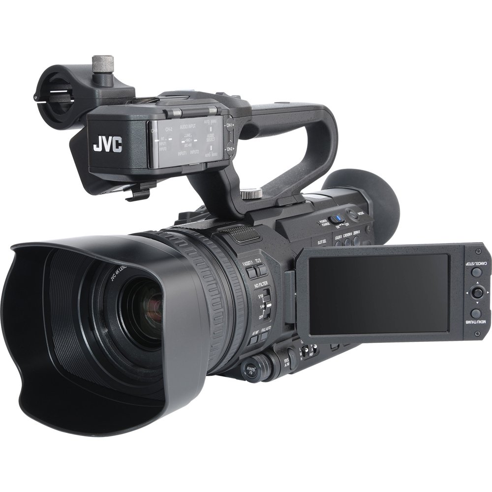 JVC GYHM180U Ultra 4K HD 4KCAM Professional Camcorder + Top Handle
