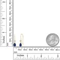 thumbnail image 6 of Gem Stone King 14K Yellow Gold Blue Sapphire and Lab Grown Diamond Earrings for Women | 1.13 Cttw | Gemstone September Birthstone | Pear Shape 6X4MM, 6 of 6