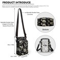 thumbnail image 6 of HELLHERO Double Deck Travel Crossbody Purse for Adult, Daily Use, Blue-Gold Hummingbirds and Florals, 6 of 7