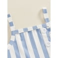 thumbnail image 6 of FEORJGP Kids Girls 2 Piece Summer Set 6M 1T 2T 3T 4T Toddler Square Neck Camisole Sleeveless Vest Striped Cropped Cami Tops + Elastic Waist Shorts with Belt Infant Baby Fashion Casual Outfits, 6 of 9