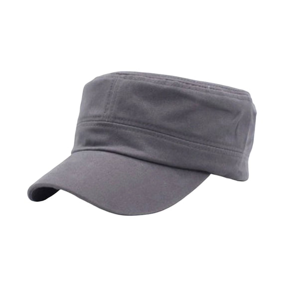 SRZYMJ Unisex Cadet Army Cap Flat Top Cap Twill Military Corps Hat for Women Men