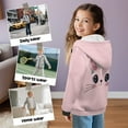 thumbnail image 5 of FKELYI Zipper Front Hoodies Girls Long Sleeve Sweatshirt Kids Fleece Jacket with Pockets Daisy Floral Pink Cat Print Fall Top Winter Clothes, L, 5 of 6
