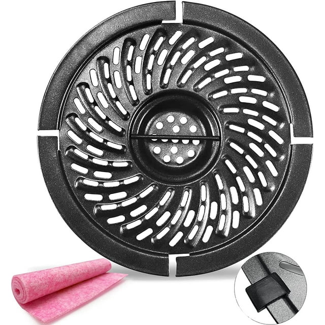 FZHANC-Air Fryer Replacement Parts, Round Grill Plate Crisper Plate for 2-2.6QT Non-Stick Coating Air Fryer Accessories Air Fryer Rack Compatible with Gowise Chefman Dash Power, Dishwasher Safe