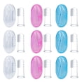 thumbnail image 1 of 9pcs Baby Finger Toothbrush Silicone Oral Cleaning Brush with Storage Boxes, 1 of 4