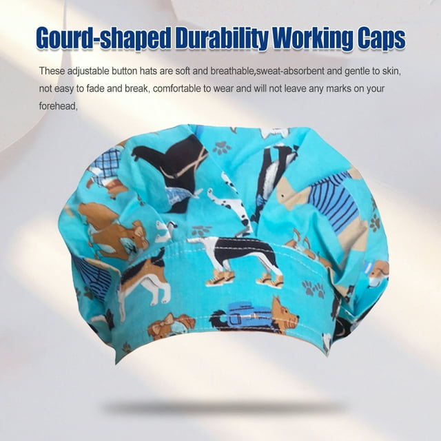 Operating Hats Nurses Long-time Service Gourd-shaped Pure Color Button Professional Assorted Colors Multifunctional Working Caps G-16