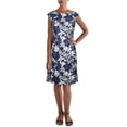 thumbnail image 1 of Lauren Ralph Lauren Womens Printed Cocktail Mini Dress Navy 6, 1 of 2