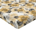 thumbnail image 4 of Ambesonne Garden Scene Fitted Sheet, Cottagecore Boho Bloom, King Size, Amber Charcoal Grey, 4 of 5