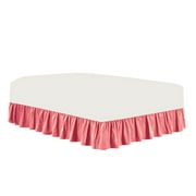 The Great American Store Premium 1800 Series Brushed Microfiber Easy Fit Gathered Style Ruffled Bed Skirt - 12 Inch Drop Length (Cal King Size, Solid Blush) - Covers Bed Legs & Frame