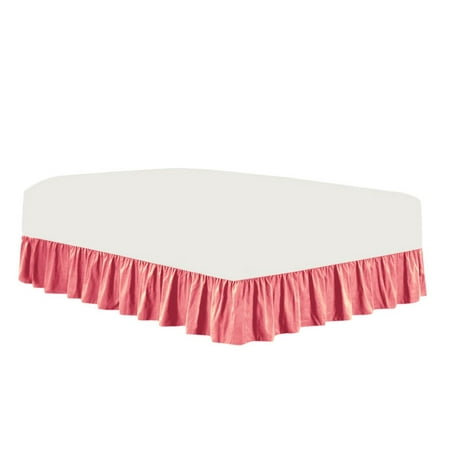 The Great American Store Premium 1800 Series Brushed Microfiber Easy Fit Gathered Style Ruffled Bed Skirt - 13 Inch Drop Length (Cal King Size, Solid Blush) - Covers Bed Legs & Frame