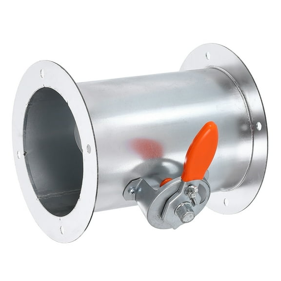 7 Inch Duct Backdraft Damper, Manual Adjustment Airflow Volume Damper with Both End Flange for Vents Fans Extractors Range Hoods Heating Systems
