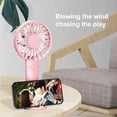 thumbnail image 4 of NIBOLOG 1 Set 600mAh Mini Fan with 3 Speeds 7 Blades Detachable Base Strong Wind Battery Operated Rechargeable Mini Pocket Hand Fan for Dorm, 4 of 7