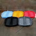 thumbnail image 7 of Ludlz Fryer Basket Even Heat Distribution Square with Handle Divider Pad Reusable Foldable Fryer Silicone Pan, 7 of 7