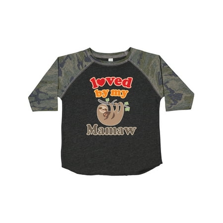 

Inktastic Mamaw Sloth Loves Me Gift Toddler Boy or Toddler Girl T-Shirt